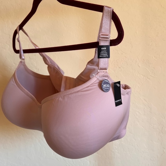 Torrid Curve Lightly Lined Nude Balconette Smoothing Bra in Rose Dust - Picture 3 of 7